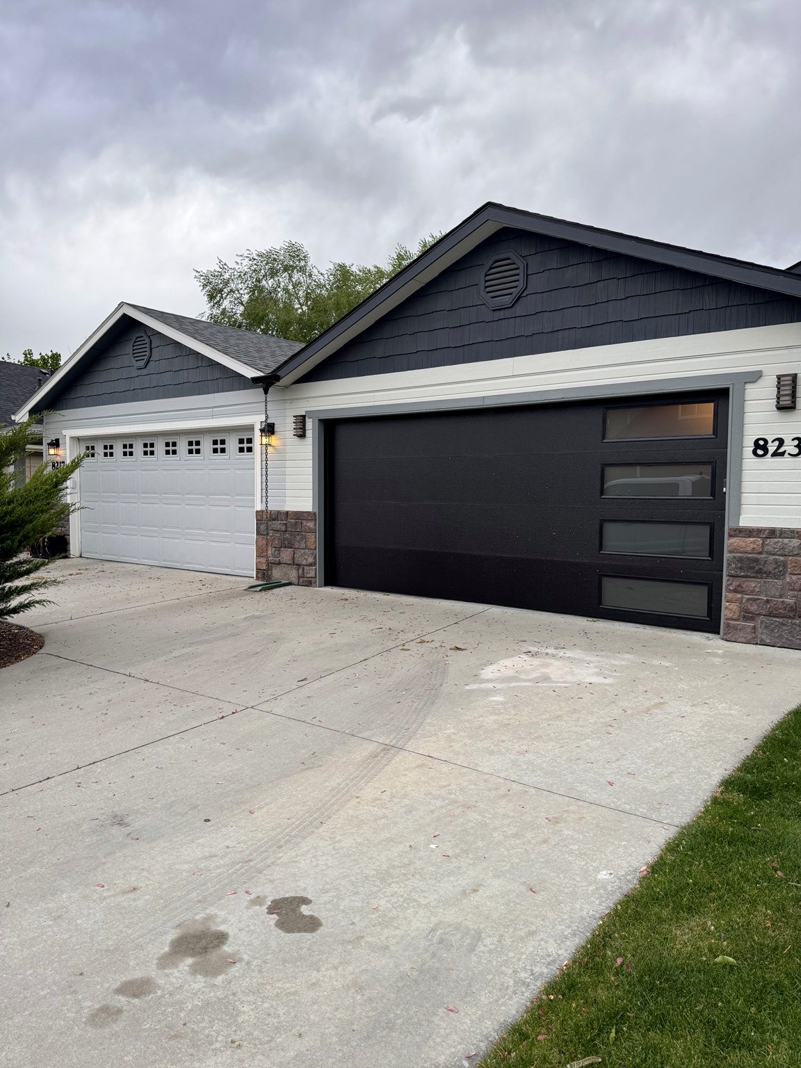 Custom residential sectional door installation by LiftX Door Systems